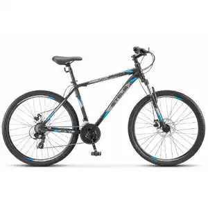 Велосипед Stels Navigator 700 MD 27.5 F020 (21, черный/голубой)