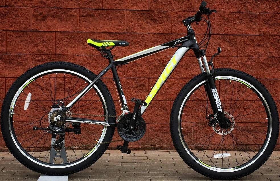 Велосипед Aspect Dream 29 (черный/серый/желтый, 2019)