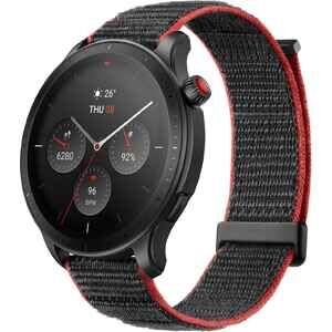Умные часы Amazfit GTR 4 (черный, с черным нейлоновым ремешком)