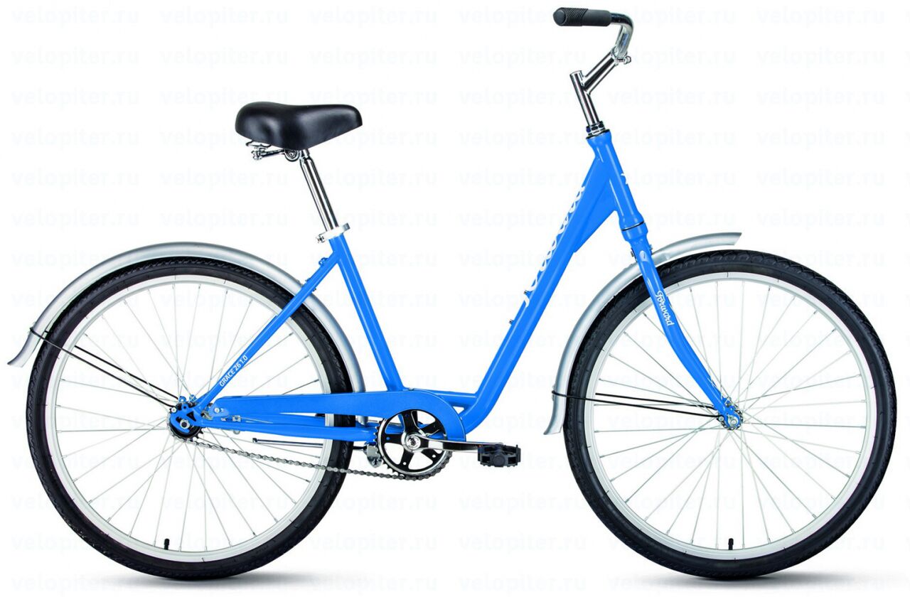 Велосипед Forward Grace 26 1.0 (17, синий/белый, 2021)
