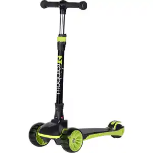 Трехколесный самокат Novatrack Rainbow 120 120BB.RAINBOW.BGN25 (черный/зеленый)