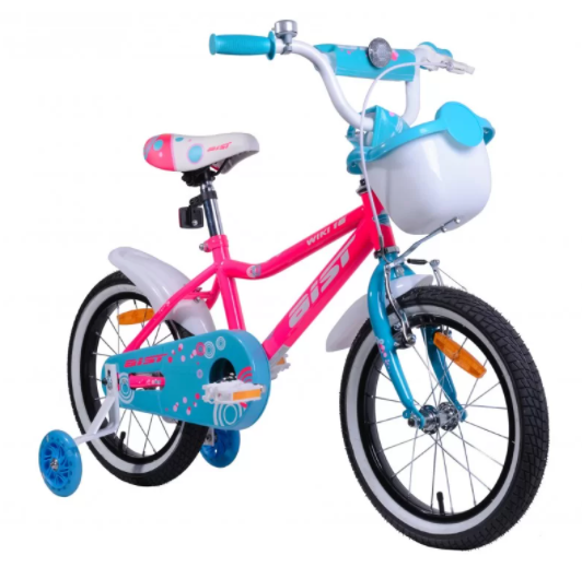 Детский велосипед Aist Wiki 16 (розовый/бирюзовый, 2022)