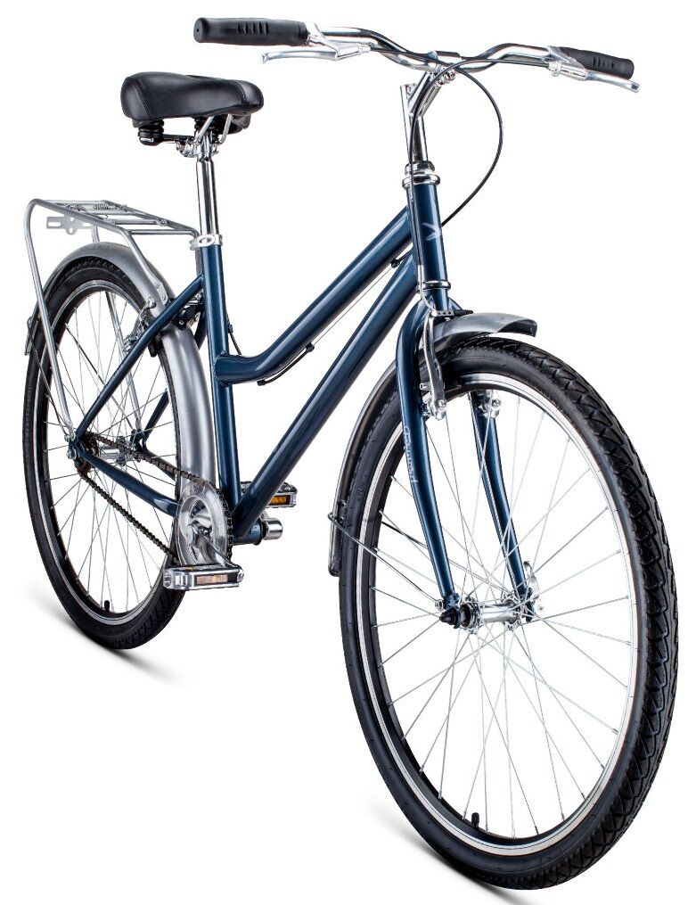 Велосипед Forward Barcelona 26 1.0 (17, синий/серый, 2021)