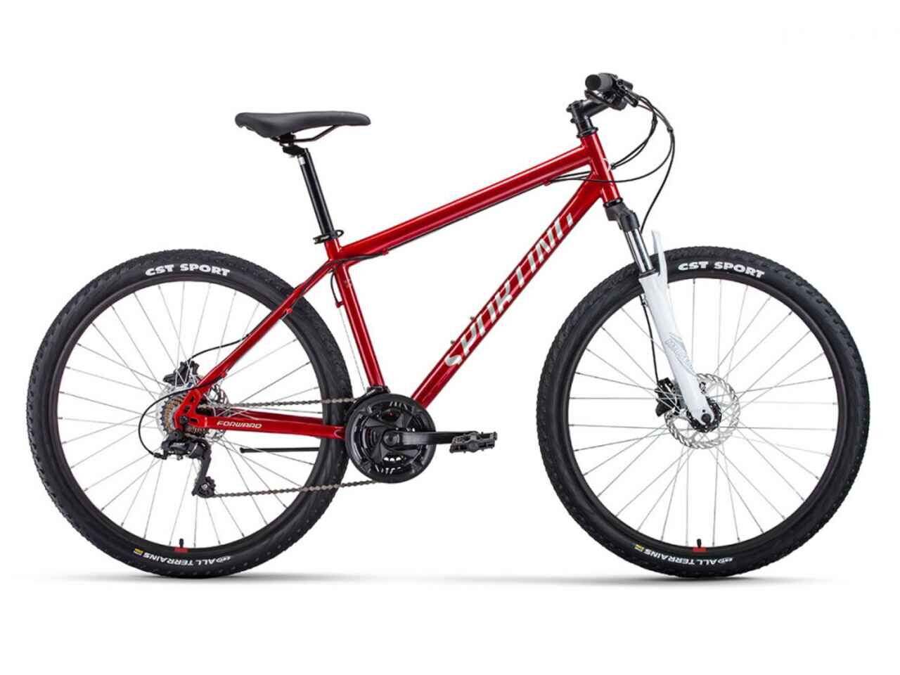 Велосипед Forward Sporting 27.5 3.2 HD (19, красный/серебристый, 2022)