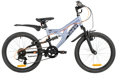 Детский велосипед Novatrack Shark 20 (серо-голубой, 2026) 20SS6V.SHARK.GRB6