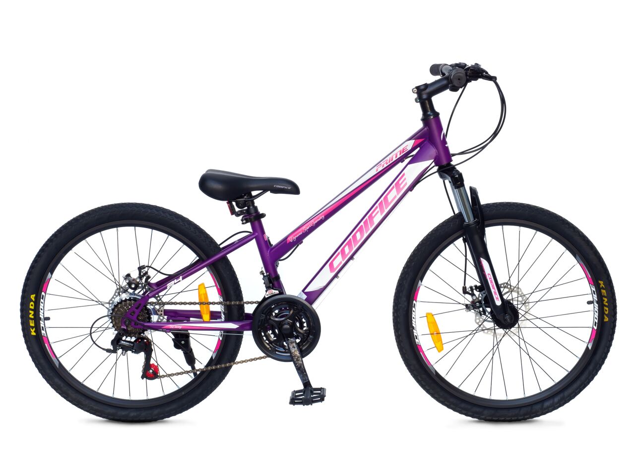 Велосипед Codifice Prime 24 (12, фиолетовый/белый, 2021)
