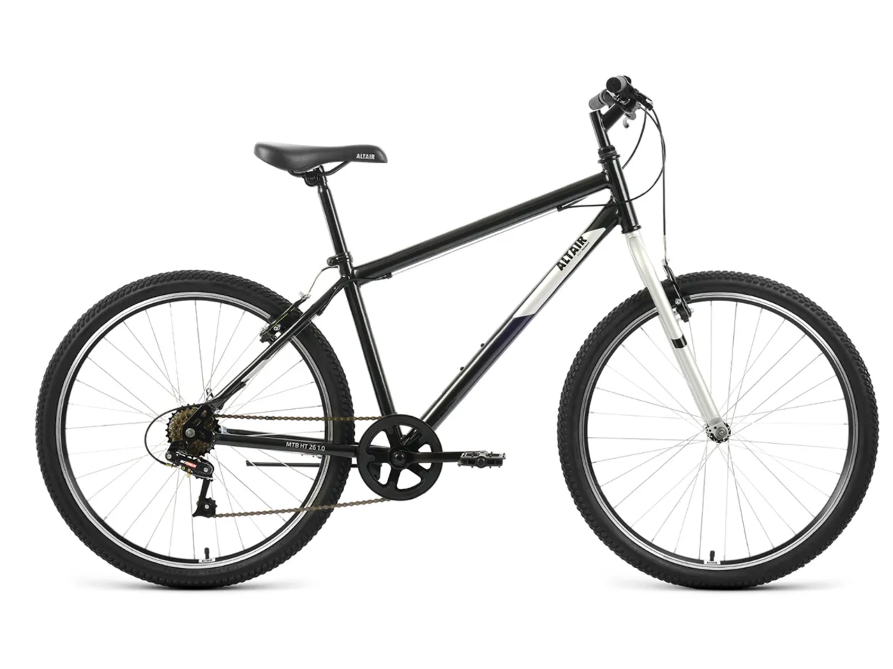 Велосипед ALTAIR MTB HT 26 1.0 р.19 2022 (черный/серый)