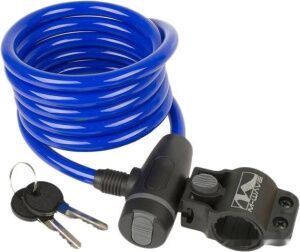 Тросовый велосипедный замок M-Wave S 10.18 (синий)