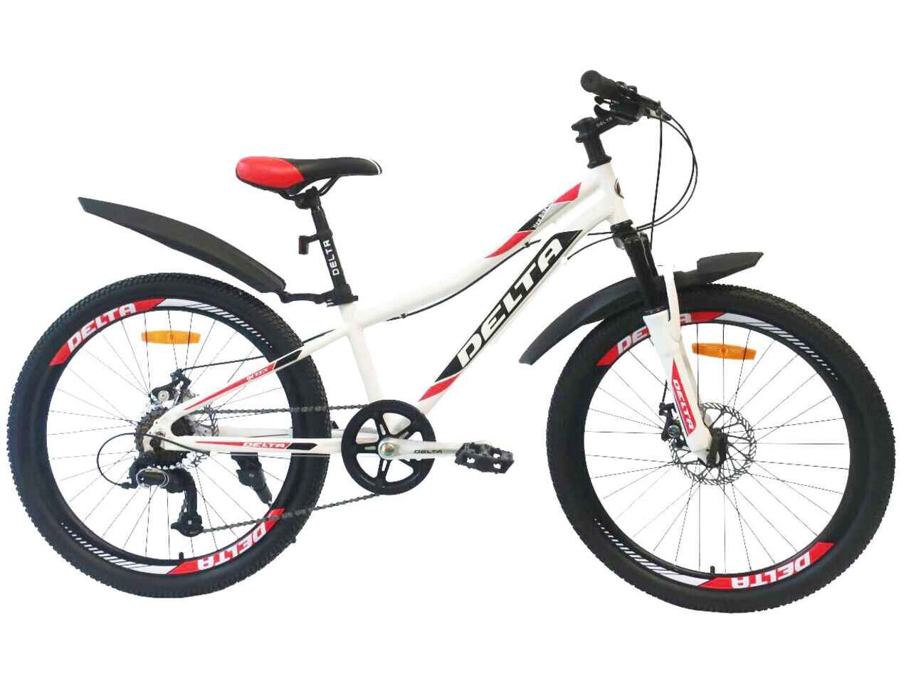 Велосипед DELTA Queen 24 (11, белый/красный, 2021)