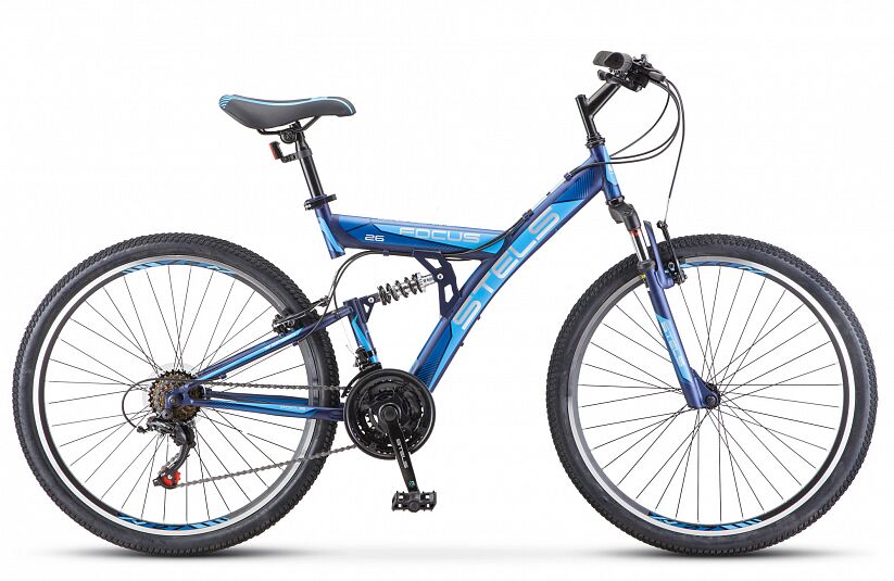 Велосипед Stels Focus V 26 18-sp V030 (18, синий, 2021)
