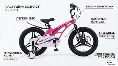 Детский велосипед Favorit MARS 18" розовый MRS-18PN