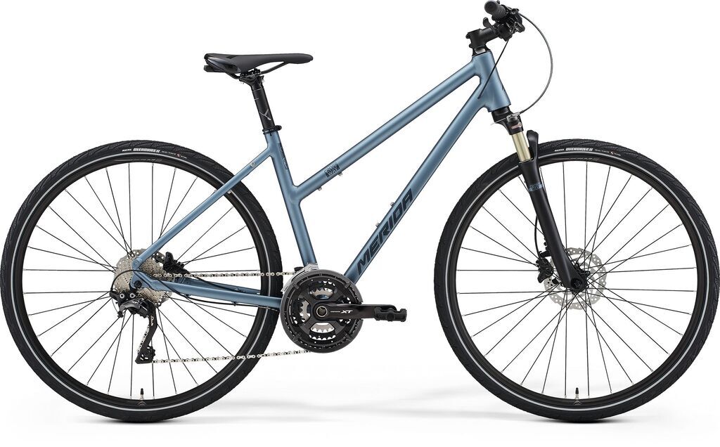 Велосипед Merida Crossway XT Edition Lady (M, MattSteelBlue/DarkBlue, 2020)