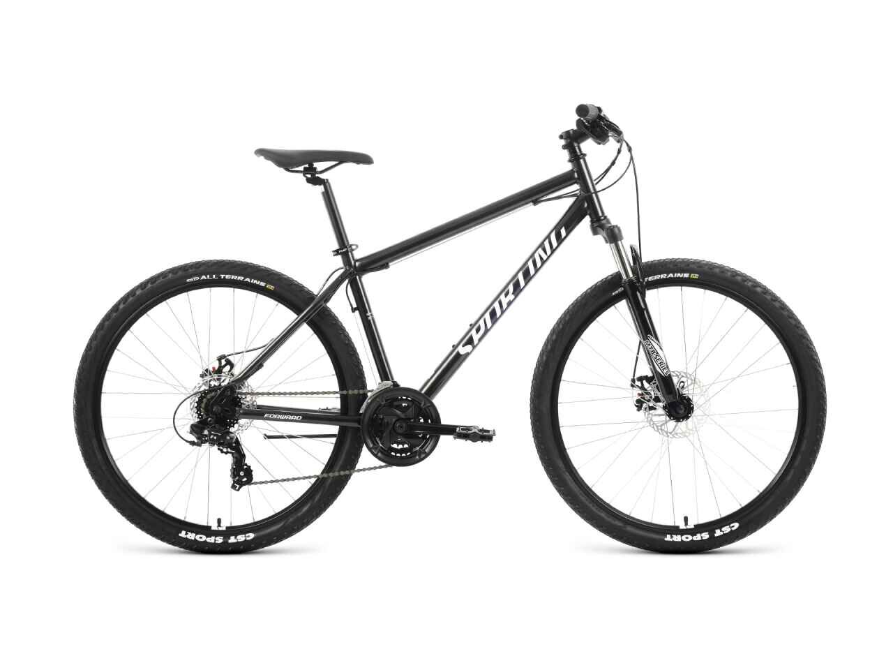 Велосипед Forward Sporting 27.5 2.0 disc р.17 2022 (черный/белый)