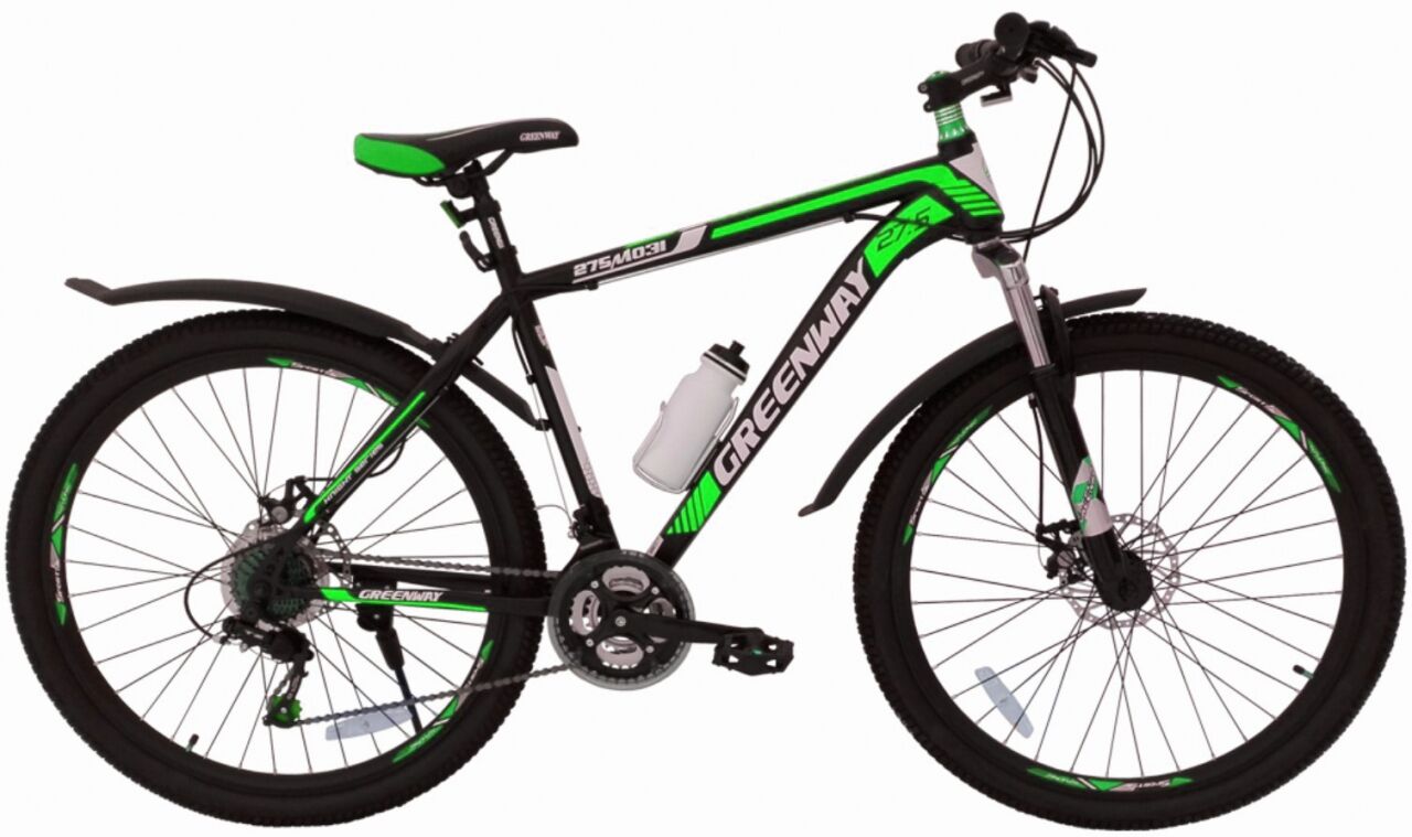 Велосипед Greenway 275M031 (черный/зеленый, 2018)