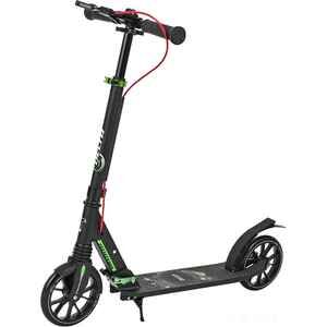 Двухколесный подростковый самокат Techteam Delta 2022 (черный/зеленый)