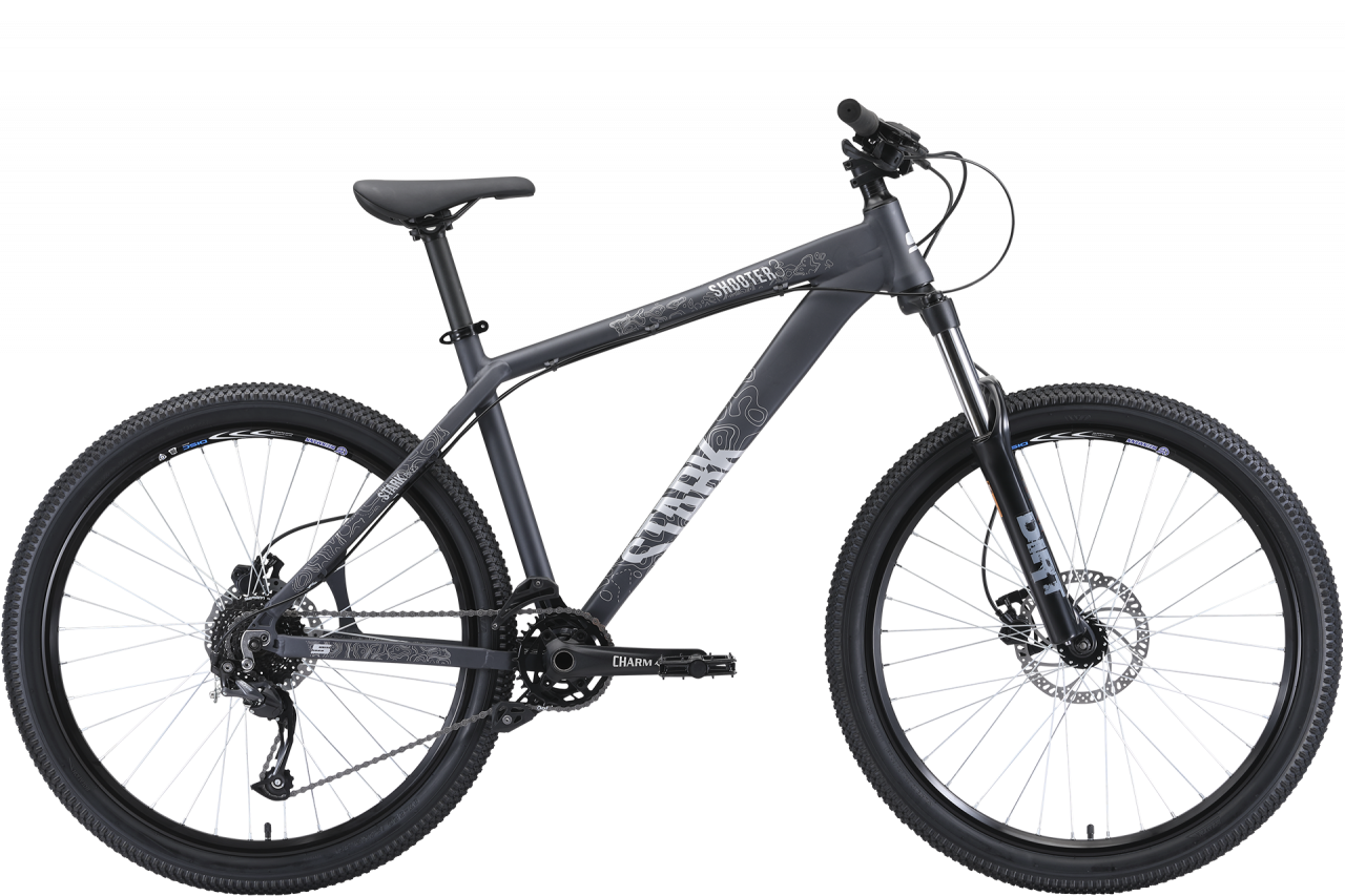 Велосипед Stark Shooter 3 (18, серый/белый, 2020)