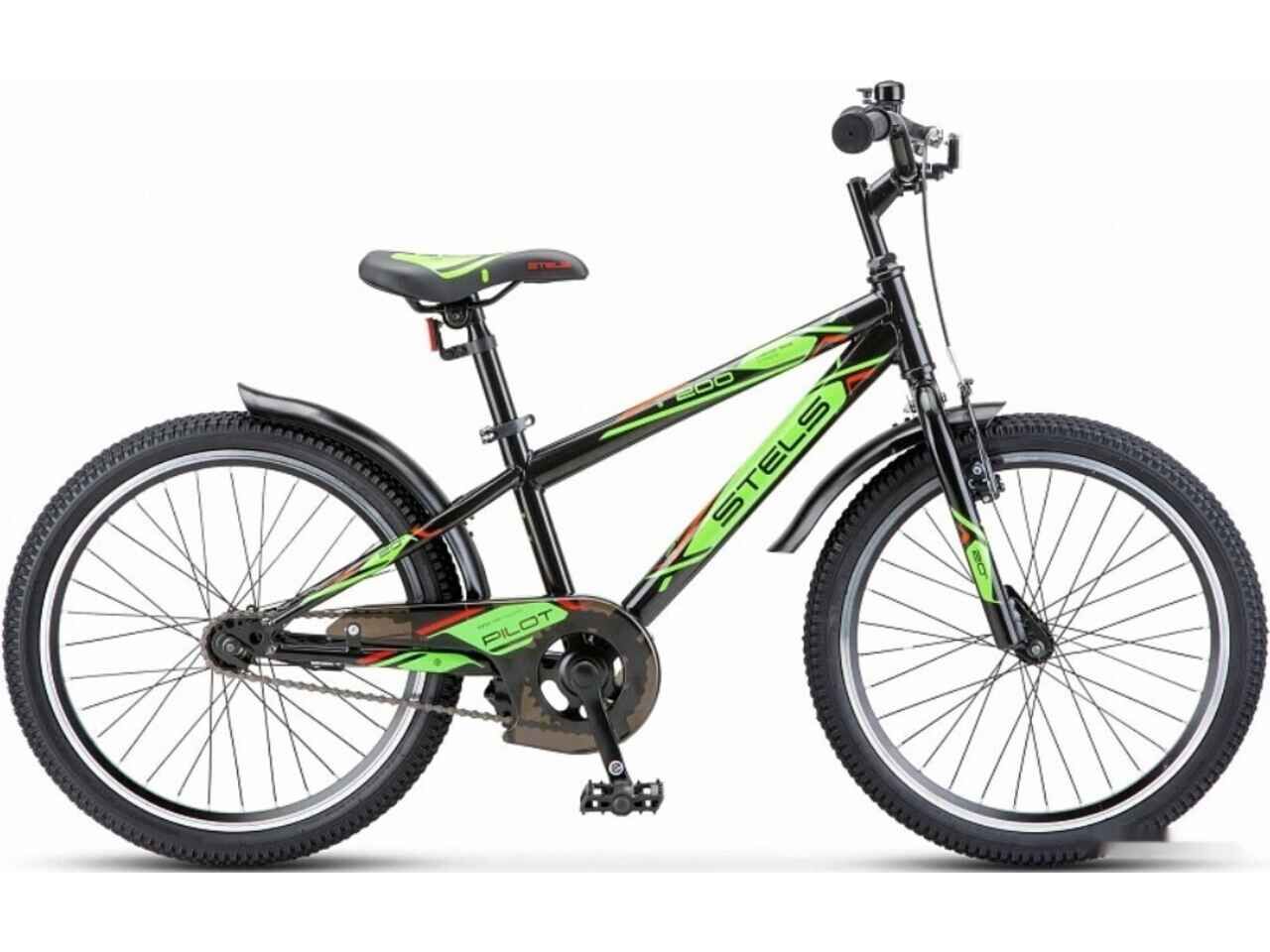 Детский велосипед Stels Pilot 20 200 VC Z010 (12, черный/салатовый)