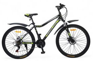 Велосипед DELTA Street 27.5 (16, черный/зеленый, 2024)