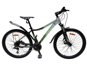 Велосипед GreenLand DEMETRA 26 2.0 (16, черный/серебристый, 2024)