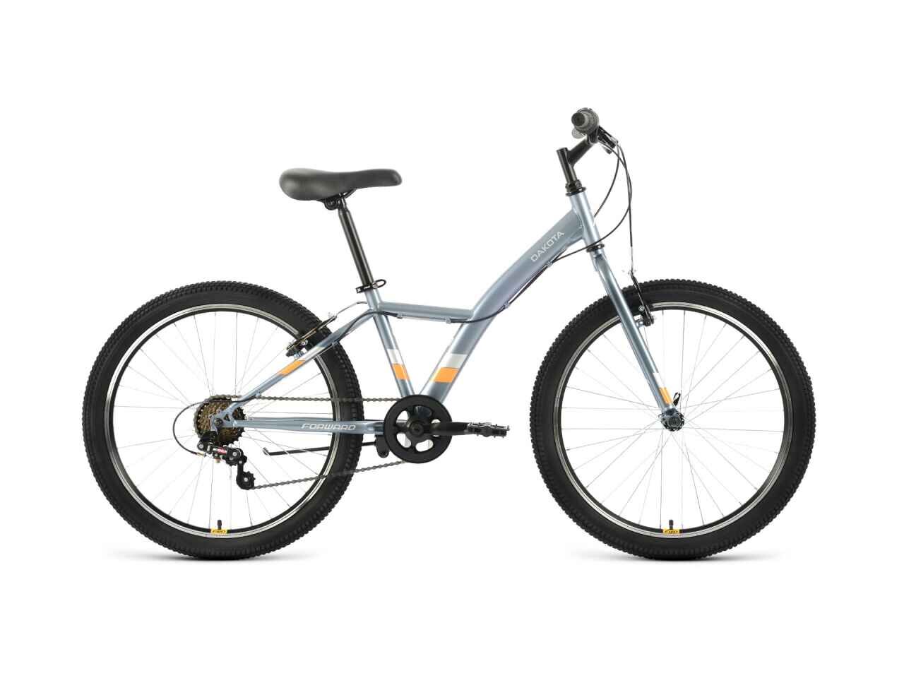 Велосипед Forward Dakota 24 1.0 (13, серый/оранжевый, 2022)
