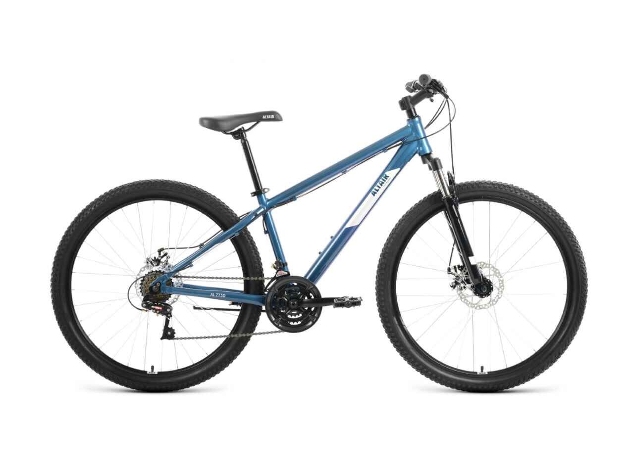 Велосипед ALTAIR AL 27.5 D р.17 2022 (темно-синий/серебристый)