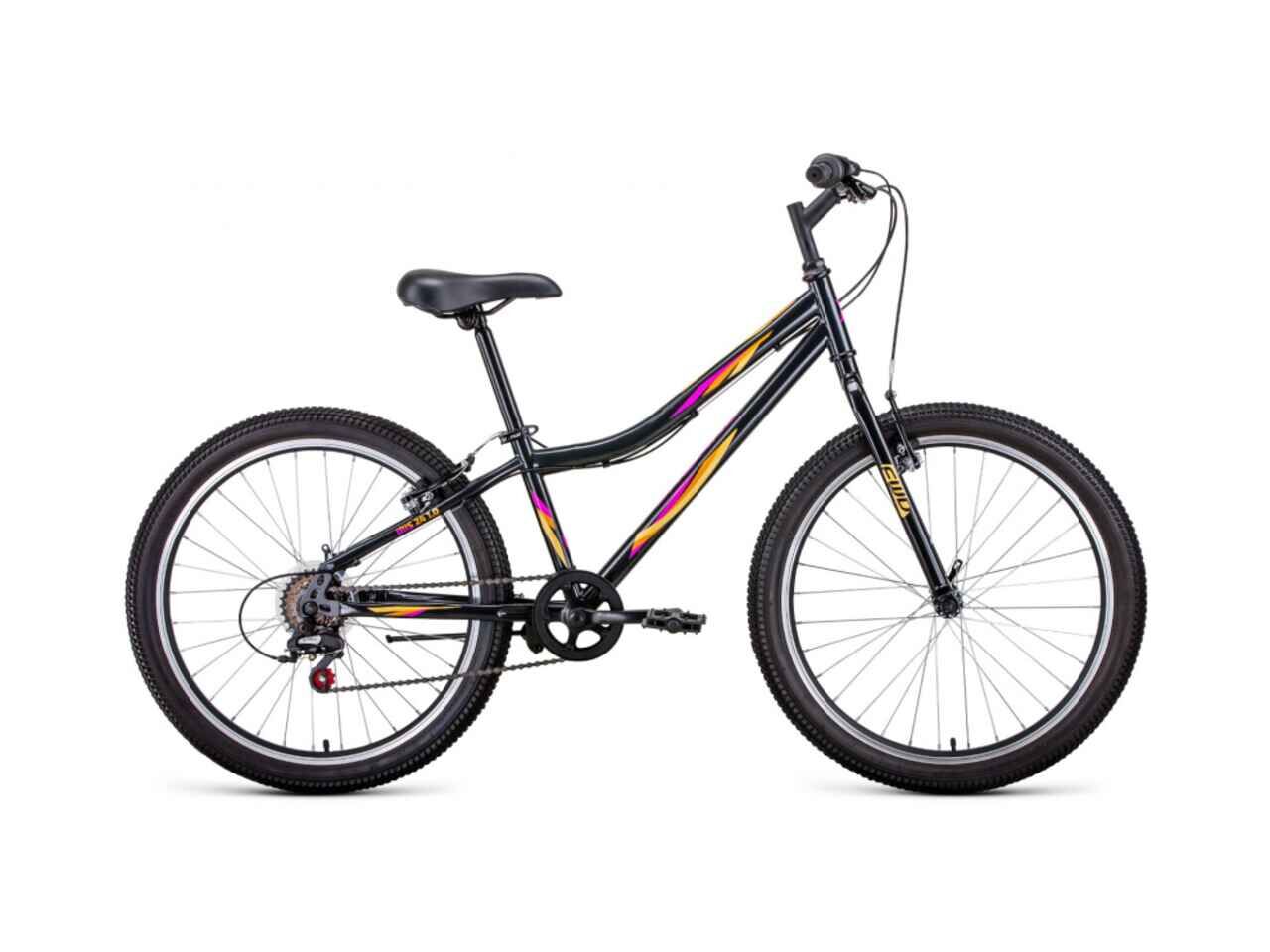 Велосипед Forward Iris 24 1.0 (12, темно-серый/розовый, 2022) RBK22FW24729