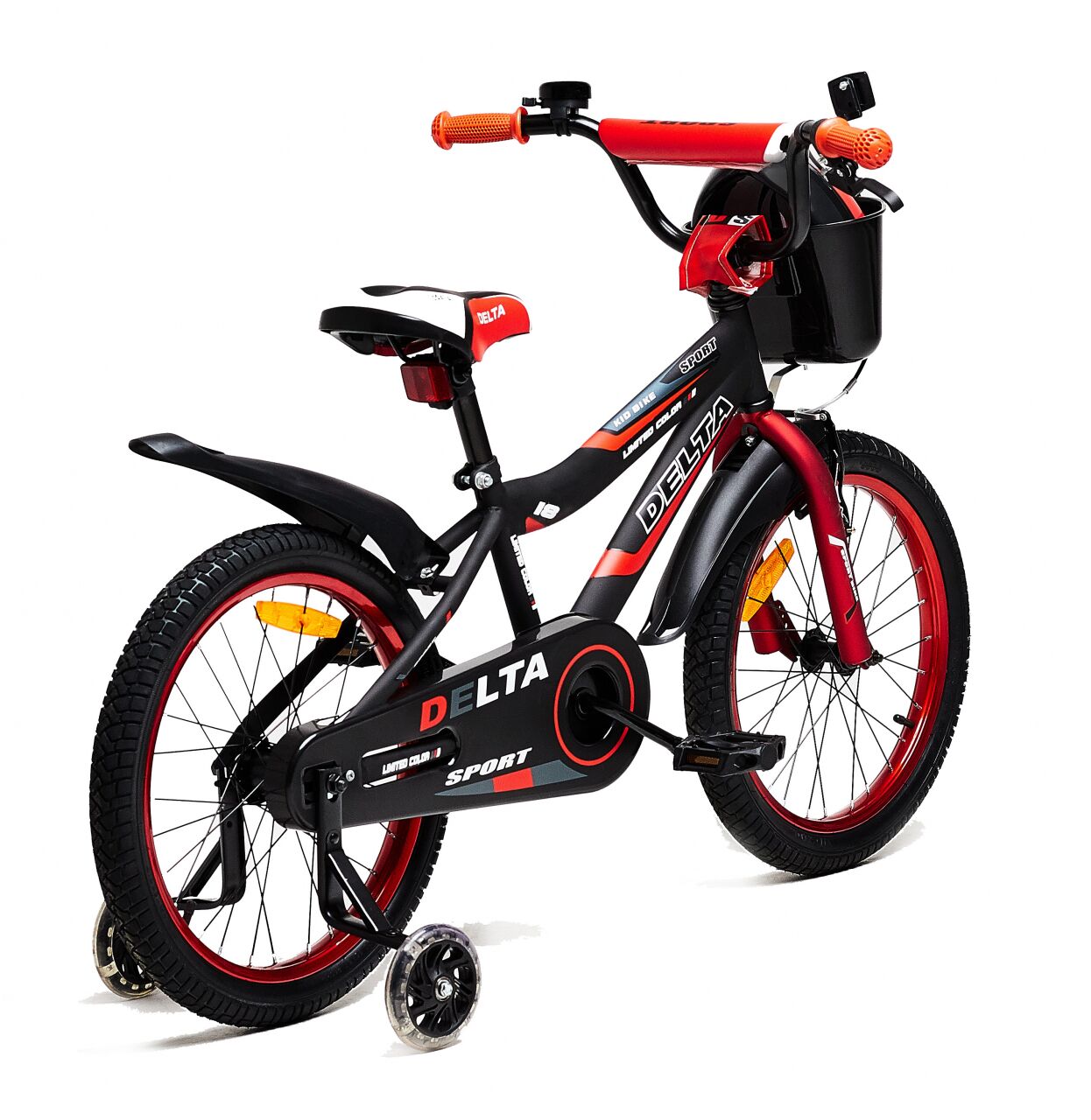 Детский велосипед DELTA Sport 18 (черный/красный, 2020)