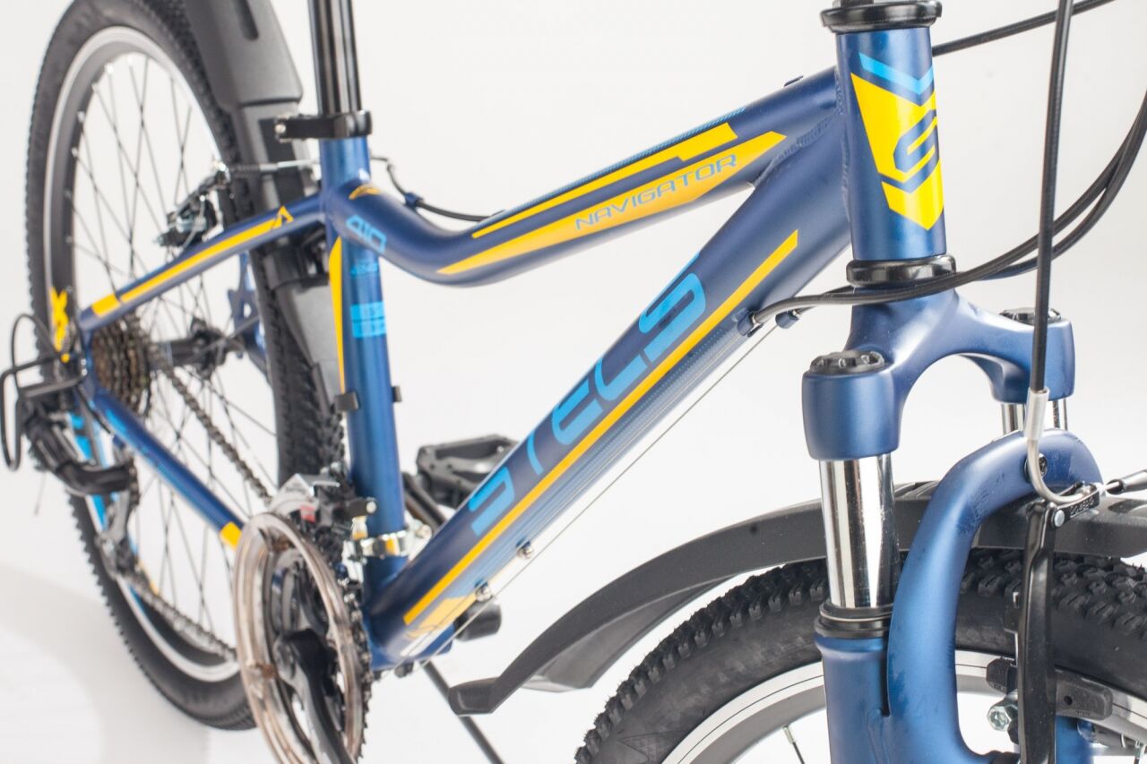 Велосипед Stels Navigator 410 V 21-sp 24 V010 (12, синий/желтый, 2021)