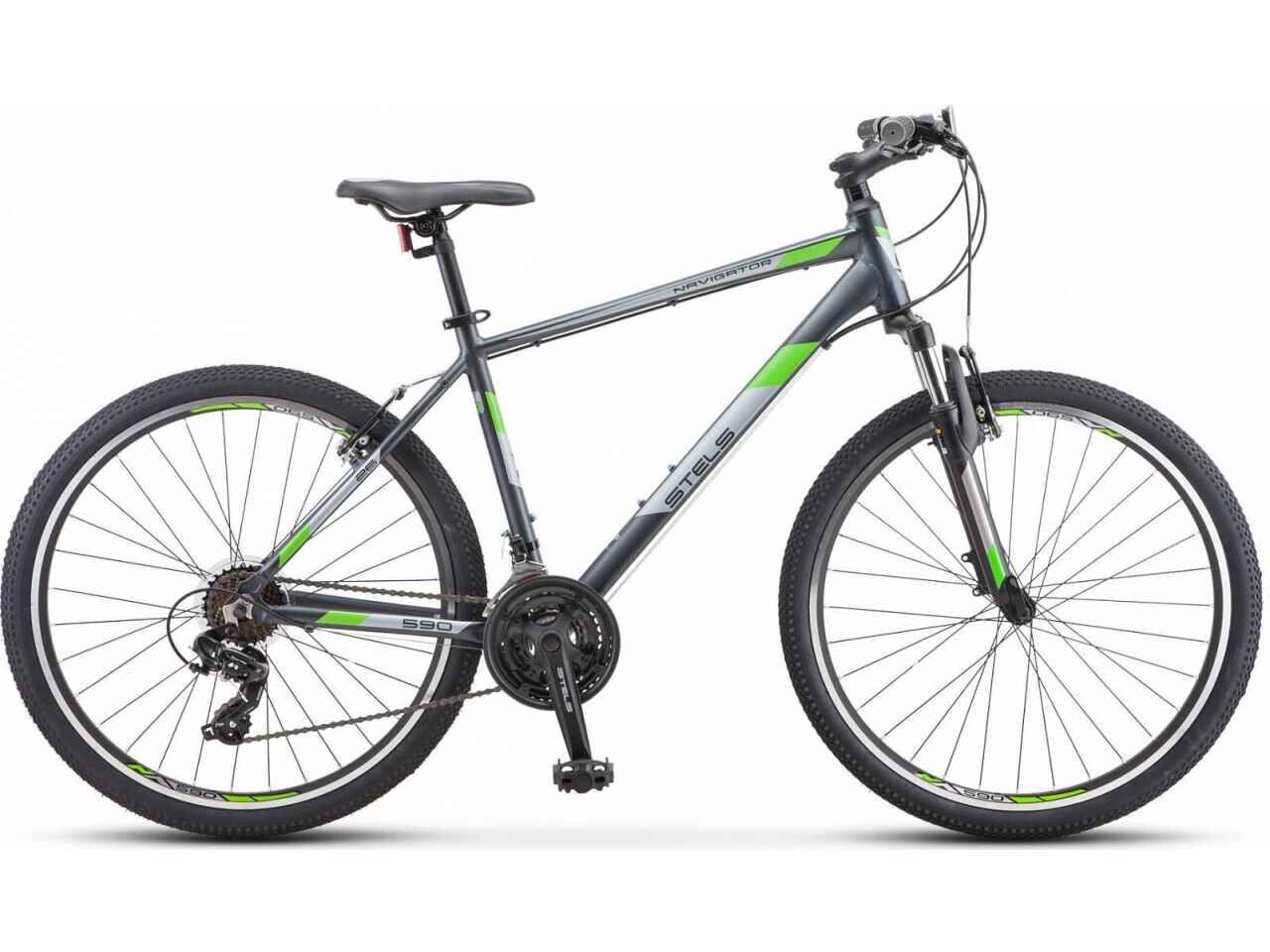Велосипед Stels Navigator 590 V 26 K010 (20, серый/зеленый, 2020)