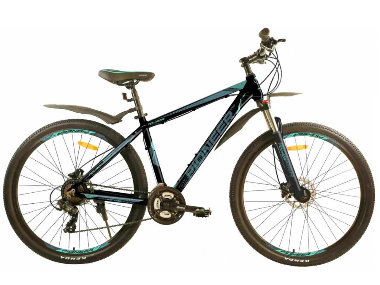 Велосипед Pioneer Nevada 29 р.16 2021 (черный/мятный/серый)