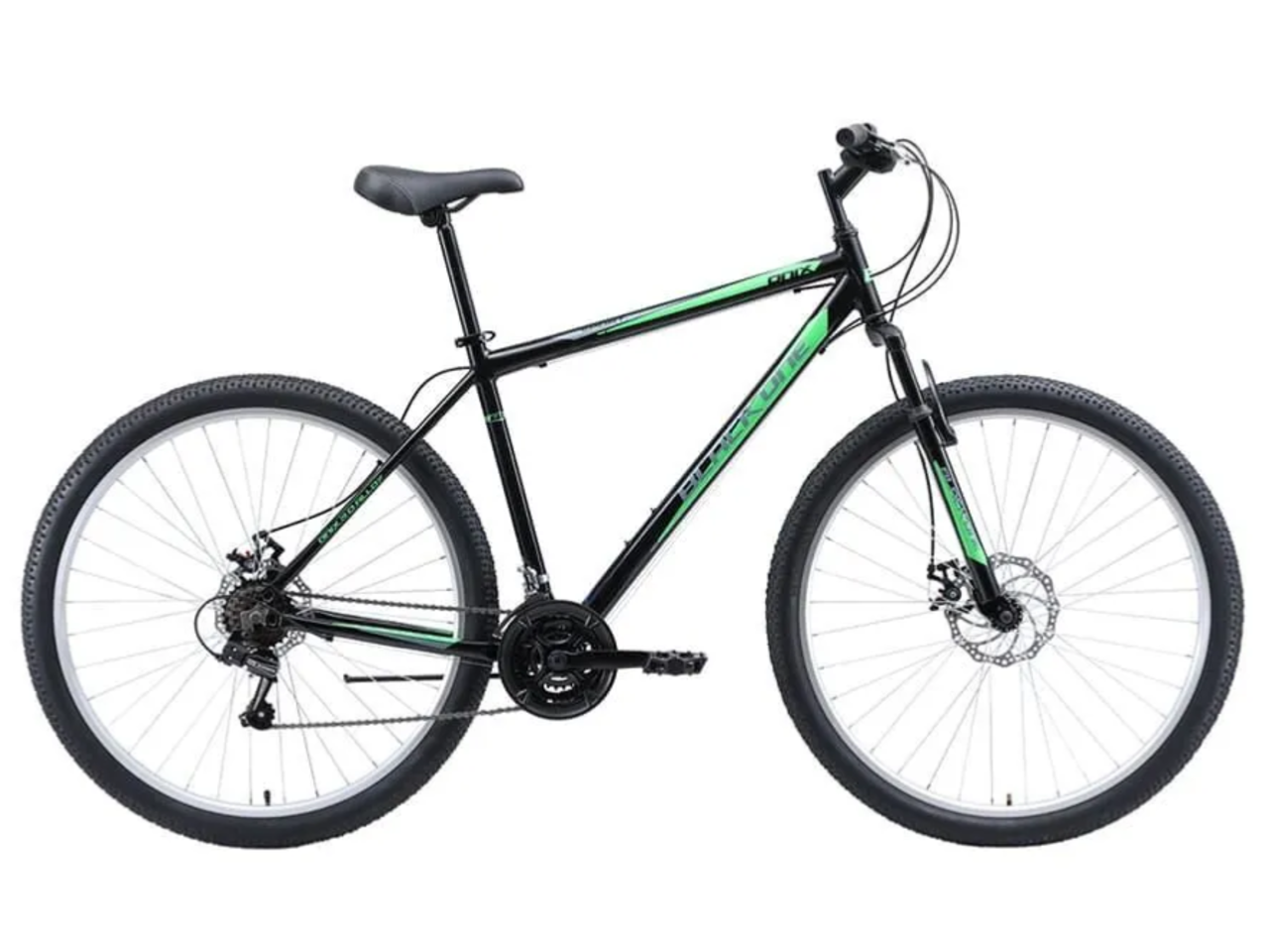 Велосипед Black One Onix 29 D Alloy (18, черный/серый/зеленый, 2021)