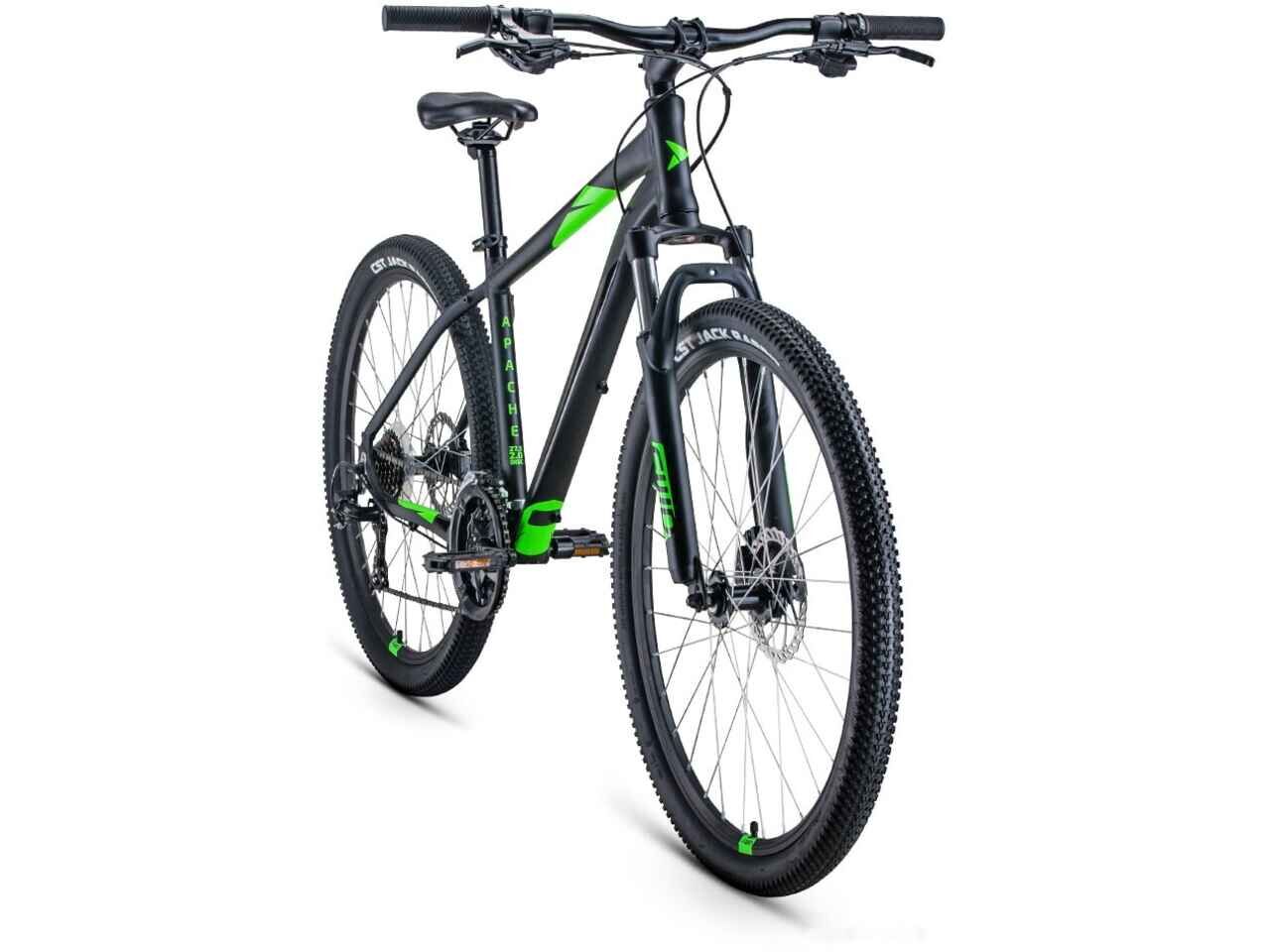 Велосипед Forward Apache 27.5 2.2 disc р.15 2021 (черный/зеленый)