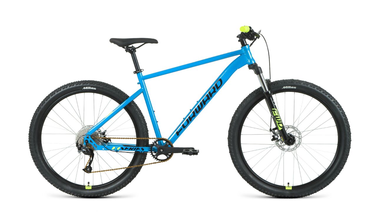 Велосипед Forward Sporting 27.5 XX (19, синий/желтый, 2021) RBKW1M179015