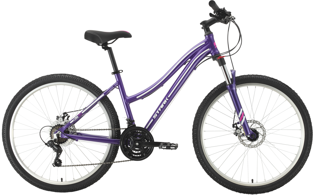 Велосипед Stark Luna 26.2 D (14.5, фиолетовый/серебристый, 2021) HD00000195
