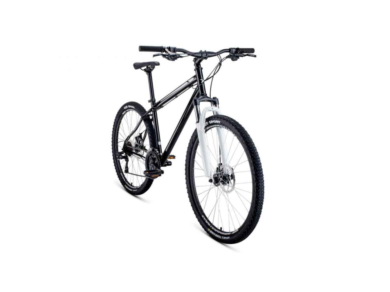 Велосипед Forward Sporting 27.5 2.2 disc (17, черный/белый, 2022)