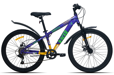 Велосипед Racer Tiger 24 (13, фиолетово-оранжевый, 2026)