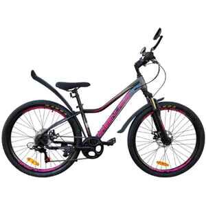 Велосипед GreenLand Demetra 26 7S SUS (14, черный/розовый, 2025)
