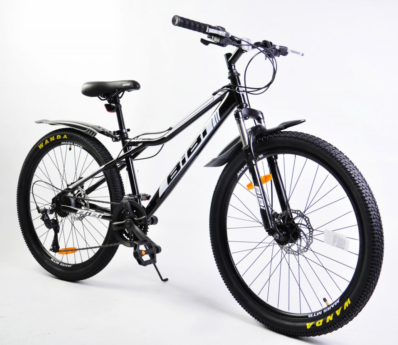 Велосипед BiBi MARS 26 (15, черный/белый, 2021)