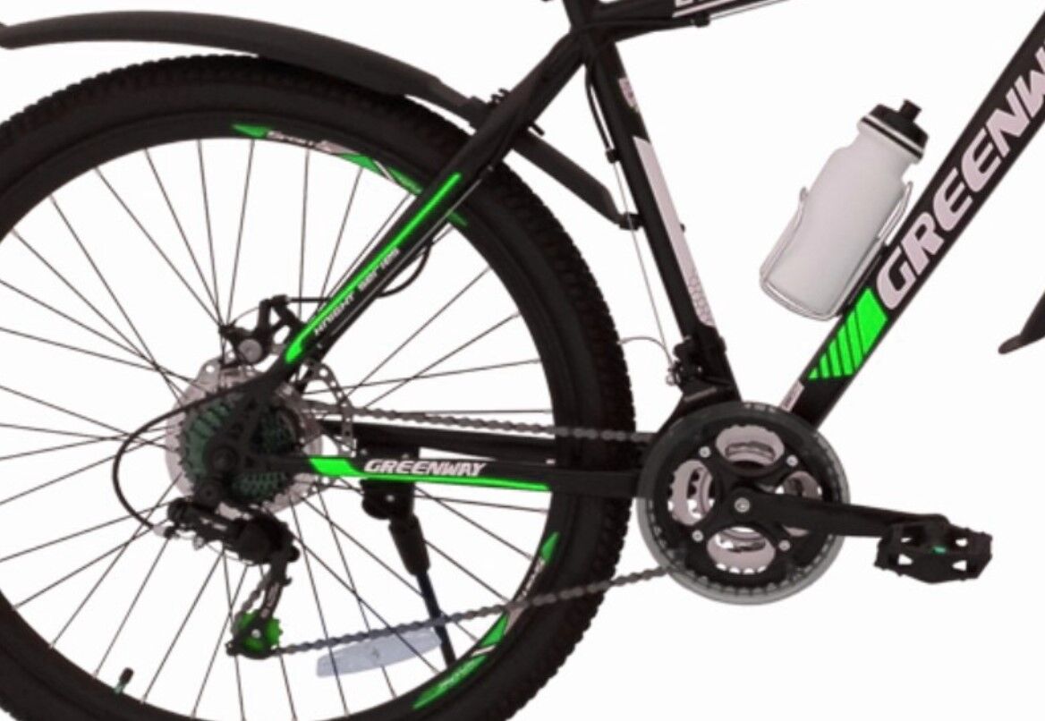 Велосипед Greenway 275M031 (черный/зеленый, 2018)