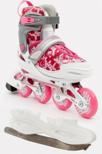 Роликовые коньки Calambus Jenny COMBO белый/розовый р.38-41 (AS-27) Роликовые коньки Calambus Jenny COMBO белый/розовый р.38-41 (AS-27)
