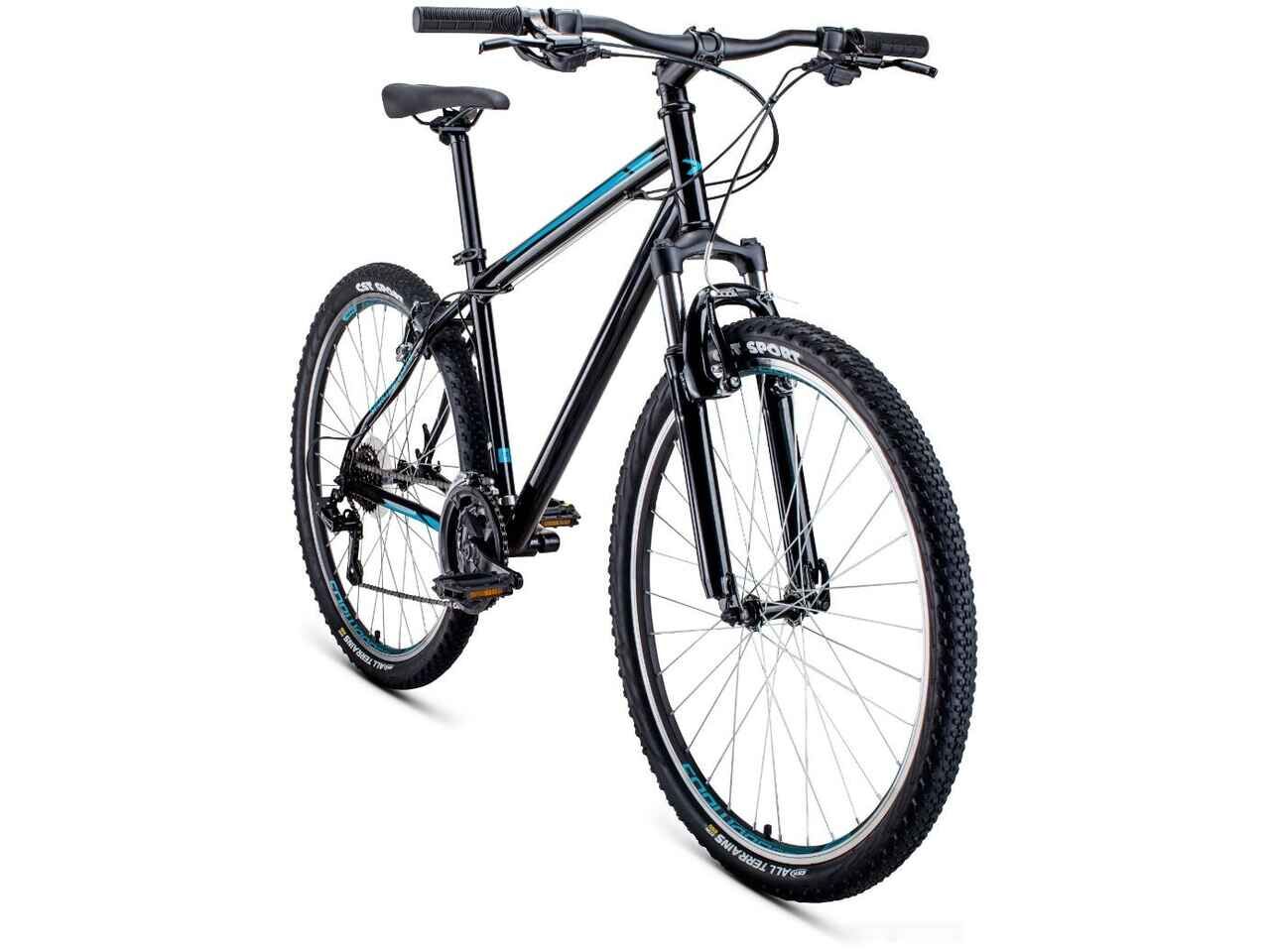 Велосипед Forward Sporting 27.5 1.0 р.15 2021 (черный/синий)