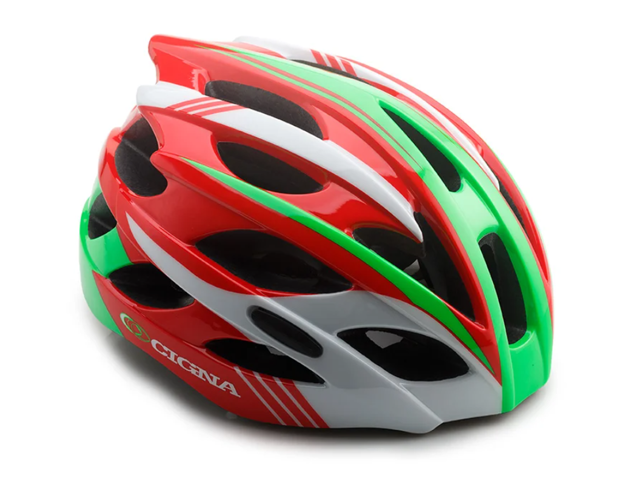 Спортивный шлем Cigna WT-016 красный/зелёный/белый, L ( 57-61см) Спортивный шлем Cigna WT-016 красный/зелёный/белый, L ( 57-61см)
