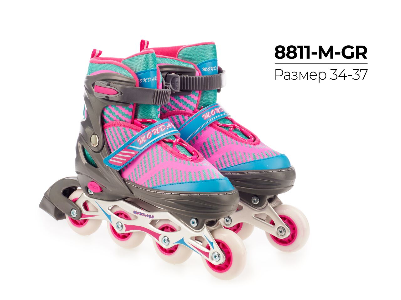 Роликовые коньки Favorit 8811-M-GR (р. 34-37) Роликовые коньки Favorit 8811-M-GR (р. 34-37)