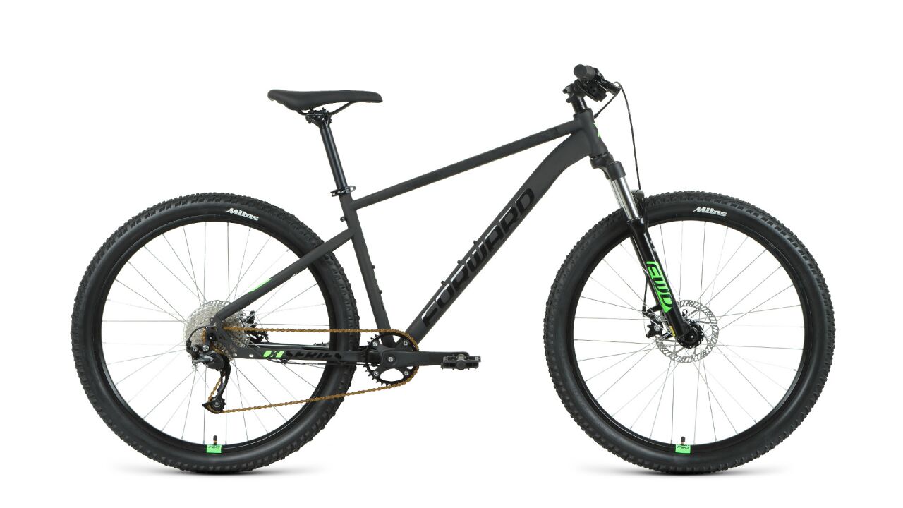 Велосипед Forward Sporting 27.5 XX (17, черный/зеленый, 2021) RBKW1M179011