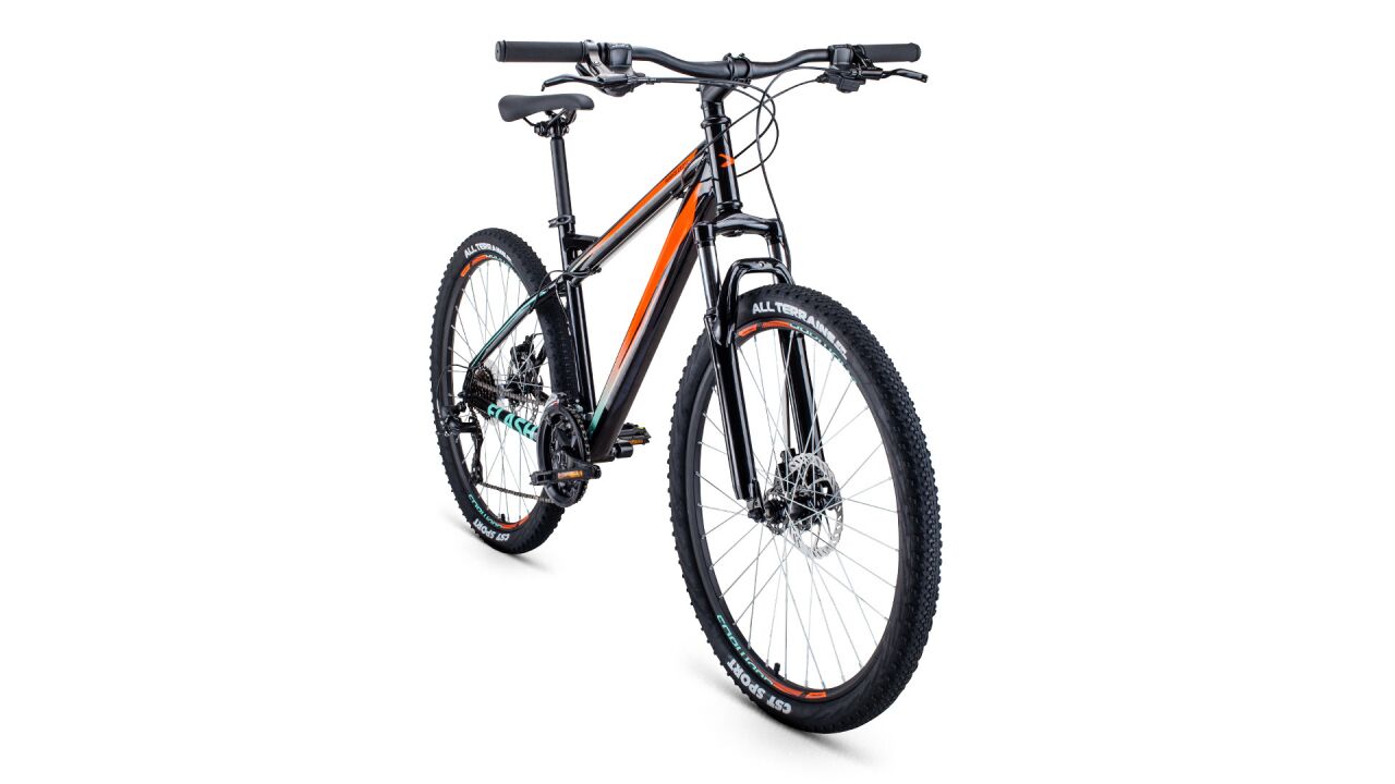 Велосипед Forward Flash 26 2.0 disс р.17 2022 (черный/оранжевый)