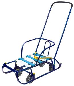 Санки Nika Тимка 6 универсал (синий лак) Санки Nika Тимка 6 универсал (синий лак)