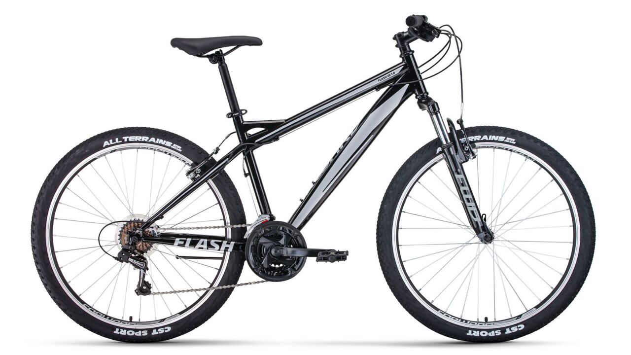 Велосипед Forward Flash 26 1.0 (17, черный/серый, 2022)