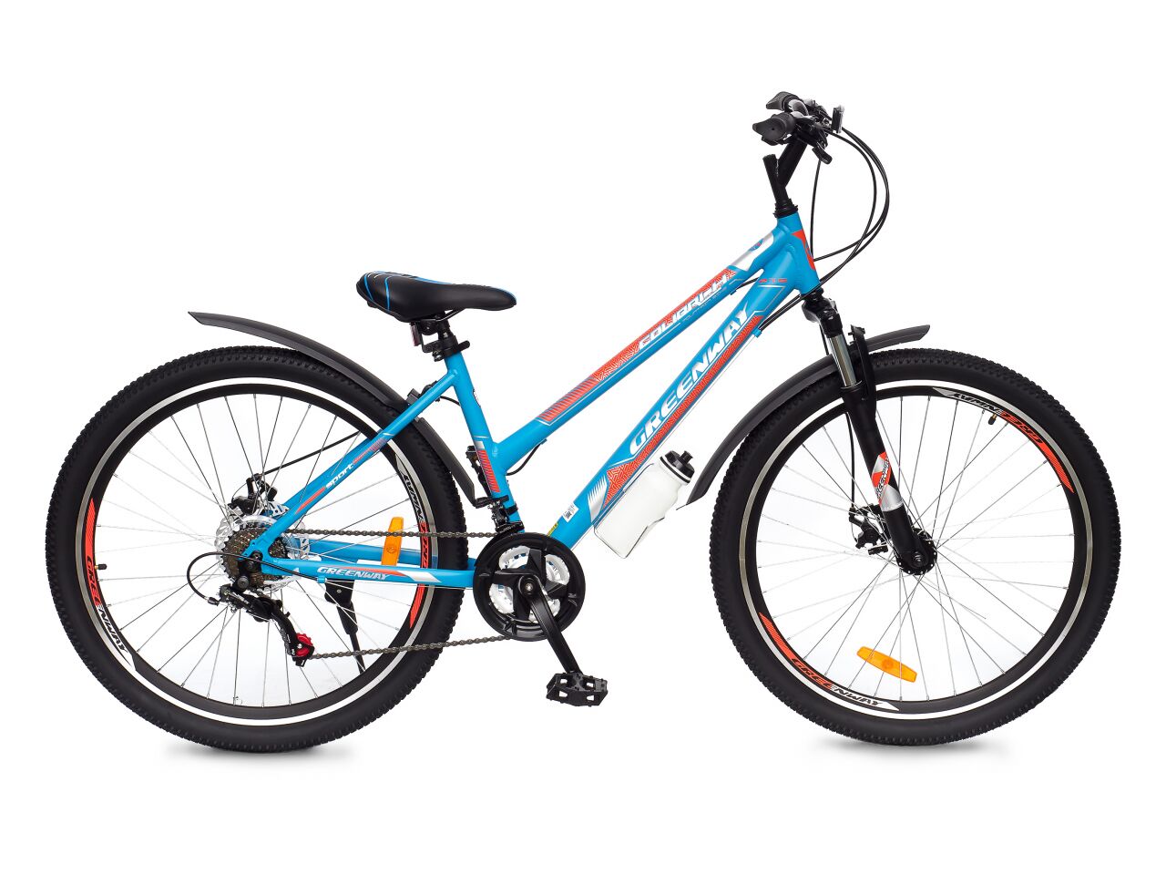Велосипед Greenway Colibri-H 27.5 (17, синий/оранжевый, 2021)