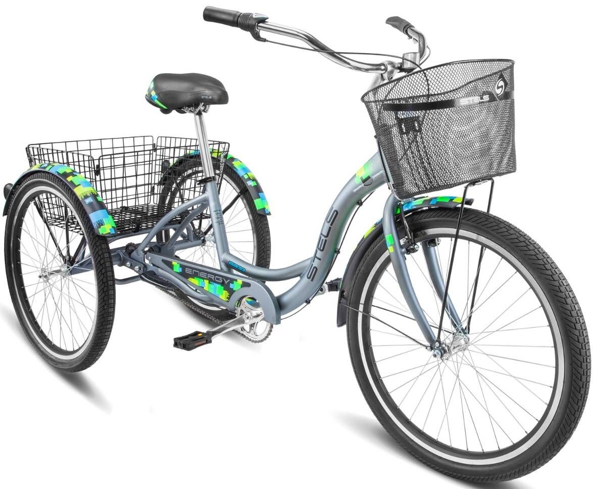 Велосипед Stels Energy-III 26 V030 (зеленый/серый, 2018)