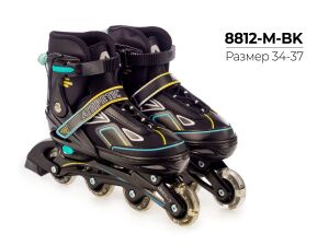 Роликовые коньки Favorit 8812-M-BK (р. 34-37)
